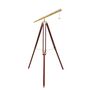 Adjustable 60 Inch Brass Telescope And Wooden Tripod, thumbnail 2 of 7