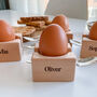 Personalised Engraved Wooden Egg Cup With Name, thumbnail 2 of 5