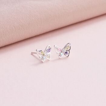 Sterling Silver Butterfly Earrings For Mother's Day, 2 of 4
