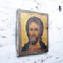 Jesus Christ Icon Print, Orthodox Wood Wall Art, thumbnail 4 of 5