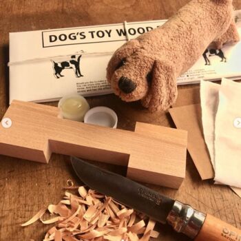 Make Your Own Wooden Dog Bone Carving Kit, 2 of 3