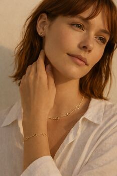 Light Line Bar And Circle Necklace, 2 of 4