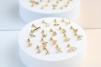 Dainty Gold Screwback Studs For Her, 9 of 9