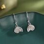 Sterling Silver Ammonite Shell Dangle Earrings, thumbnail 1 of 11