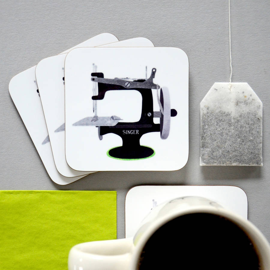 Singer Sewing Machine Coaster, 1 of 6