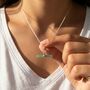 Green Aventurine T Bar Sterling Silver Necklace, thumbnail 1 of 7