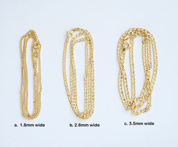Light Weight Curb Chain In 9ct Yellow Gold Hallmarked, 4 of 4