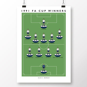 Tottenham 1991 Fa Cup Poster, 2 of 8