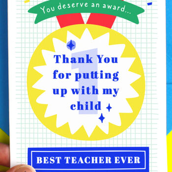 School Teacher Thank You Funny Award Card, 2 of 6