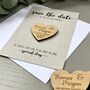 Save The Date Heart Wooden Magnet Wedding Invitation, thumbnail 9 of 9