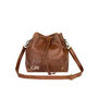 Personalised Leather Bucket Bag Drawstring Handbag, thumbnail 2 of 9