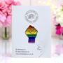 Rainbow Power Fist Inclusive Enamel Lapel Pin Badge, Gay Pride Awareness Gift, Lgbtqia+ Jewellery Gifts, thumbnail 1 of 8