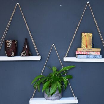 White Hand Painted Floating Shelves, 2 of 5