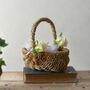 Seagrass Flower Girl Basket For Confetti, thumbnail 3 of 3