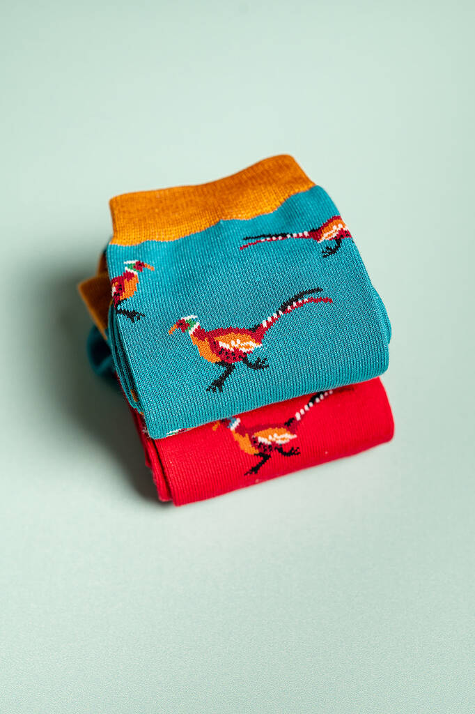 Pheasants Bamboo Socks, 1 of 3