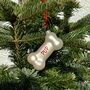 Personalised Dog Bone Christmas Tree Decoration With Gift Box, thumbnail 1 of 7