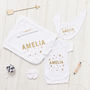 Personalised New Baby Scandi Stars Blanket, thumbnail 2 of 9