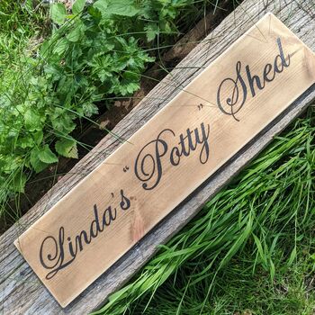 Personalised Vintage Wooden Garden Signs, 3 of 6