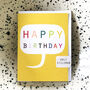 Mini Yellow Birthday Card, thumbnail 5 of 5
