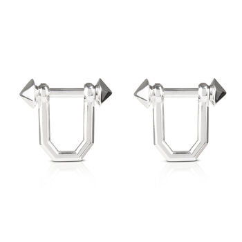 Shackle Cufflinks Silver, 2 of 5