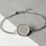 1955 70th Birthday Sixpence Coin Chain Bracelet, thumbnail 1 of 5