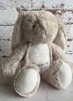 Personalised Light Brown Plush Bunny Rabbit, 3 of 3