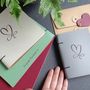 Personalised Love Knot Leather Travel Journal Or Wallet, thumbnail 8 of 8
