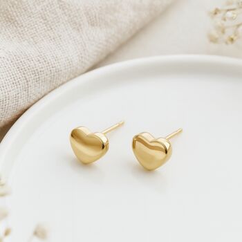 9ct Gold Heart Micro Stud Earrings – 4mm, 4 of 9