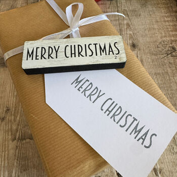 Large Merry Christmas Rubber Stamp For Crafting, 6 of 6