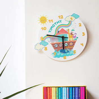 Noah's Ark Personalised Children's Clock, 3 of 5