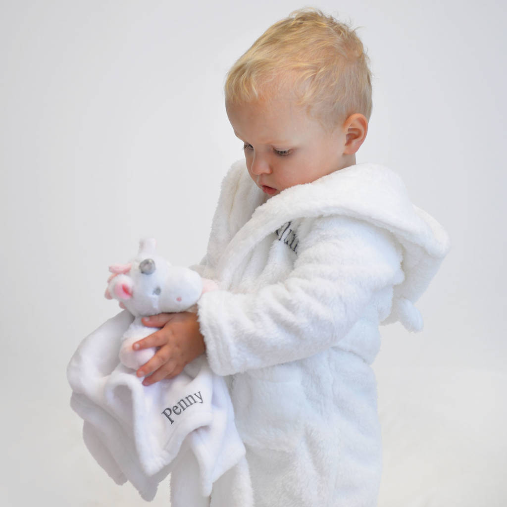 Personalised White Unicorn Baby Comforter By A Type Of Design
