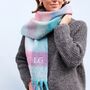 Personalised Ombre Check Winter Scarf, thumbnail 3 of 4