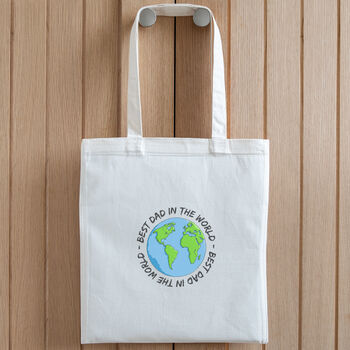 Best Dad In The World Organic Cotton Tote Bag, 2 of 4
