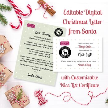 Christmas Letter And Certificate From Santa Digital, 2 of 5