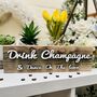 Drink Champagne Dance Lawn Reclaimed Wood Sign, thumbnail 2 of 4