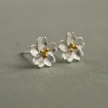 Sakura Flower Stud Earrings, 5 of 5