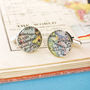 Personalised Sterling Silver Location Map Cufflinks, thumbnail 3 of 4