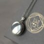 Sterling Silver Moon Locket Necklace, thumbnail 8 of 8