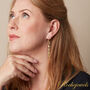 Lemon Quartz Long Drop Gold And Silver Earrings, thumbnail 3 of 9