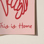 This Is Home Illustrated Holding Hands Print, thumbnail 7 of 9