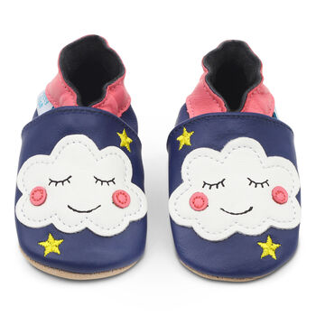 Dotty Fish Dreamy Cloud Soft Leather Baby Shoes With Barefoot Soles, 7 of 11