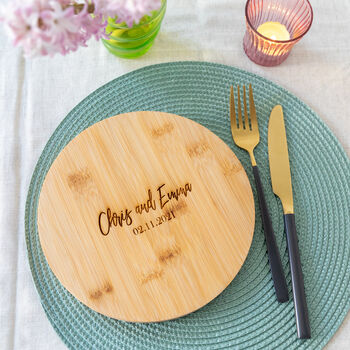 Personalised Round Easter Chopping Board, 2 of 5