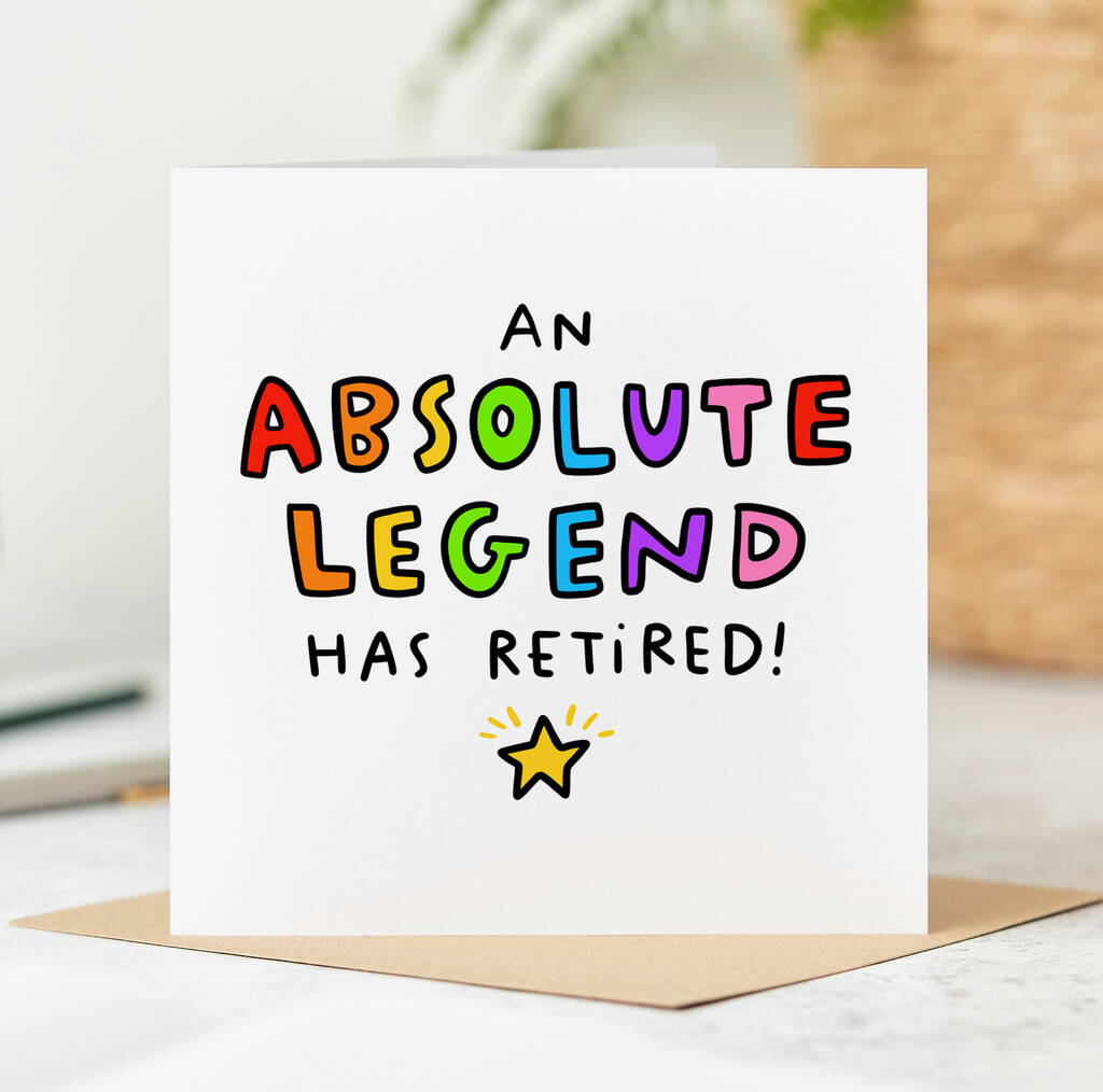Retirement Card 'An Absolute Legend', 1 of 2