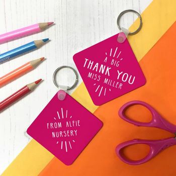 Personalised 'Big Thank You' Teacher Keyring, 4 of 10
