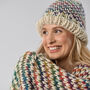 Ellie Easy Rainbow Hat Knitting Kit, thumbnail 1 of 3