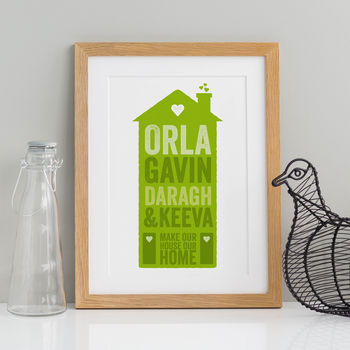 Personalised Family Home Print, 5 of 8