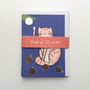 'Cat Loves Baubles' Gold Foiled Christmas Card, thumbnail 2 of 4