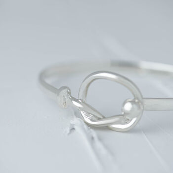 Personalised Silver Knot Bracelet Girlfriend Gift, 3 of 8