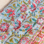 Handmade Vintage Rose Block Print Bedspread Double/King, thumbnail 3 of 10