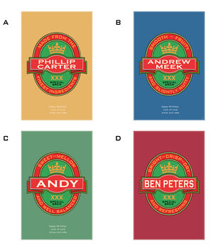 Birthday Beer Label Personalised Print, 3 of 3